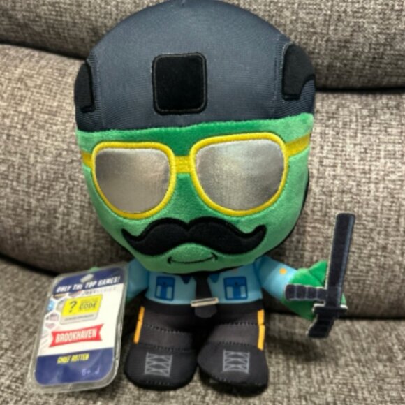 ROBLOX DevSeries Brookhaven Chief Rotten 8" Plush W/Virtual Item Code - Picture 1 of 2